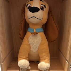 Plush Dog Toy with Blue Collar